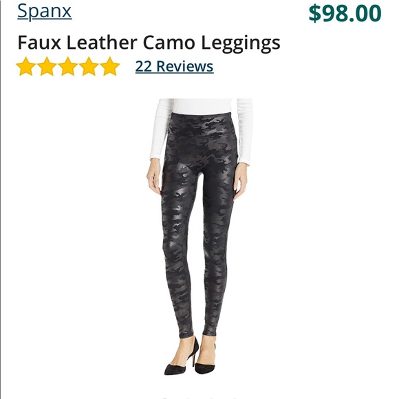 SPANX Pants - Spanx faux leather camo leggings